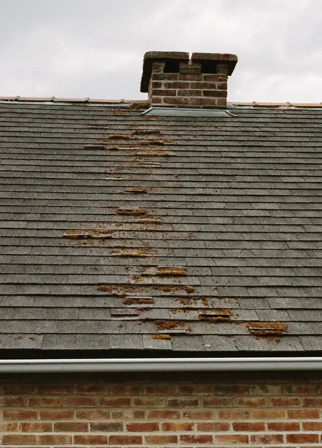 Roof before restoration